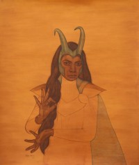 Kiran Aslam, 24 x 27 Inch, Teawash And Pigment On Paper, Figurative Painting, AC-KA-001